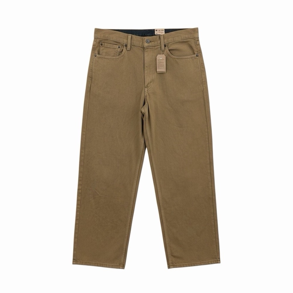Levi's 578 Baggy Denim Jeans Men's Size 32x32 Fit: 33x31 Tan Khaki Denim Cotton